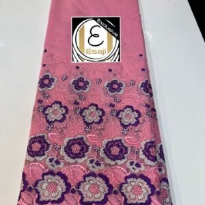 Laffaya Lace Fabric with Embroidery