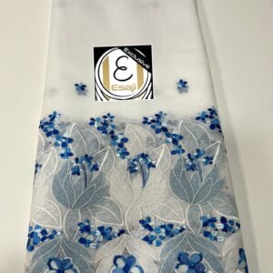Laffaya Lace Fabric with Embroidery