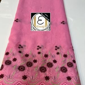 Laffaya Lace Fabric with Embroidery