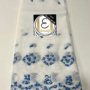 Laffaya Lace Fabric with Embroidery