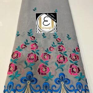 Laffaya Lace Fabric with Embroidery