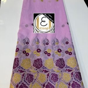 Laffaya Lace Fabric with Embroidery