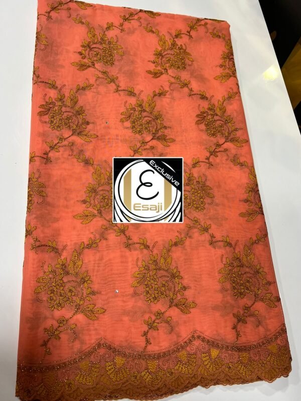 Printed Swiss Voile with Ebroidery