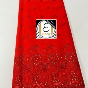 Laffaya Lace Fabric with Embroidery
