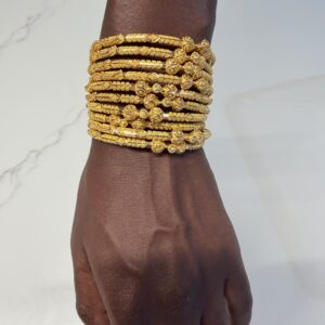 21k handmade - 3 bangles - 34.5grams